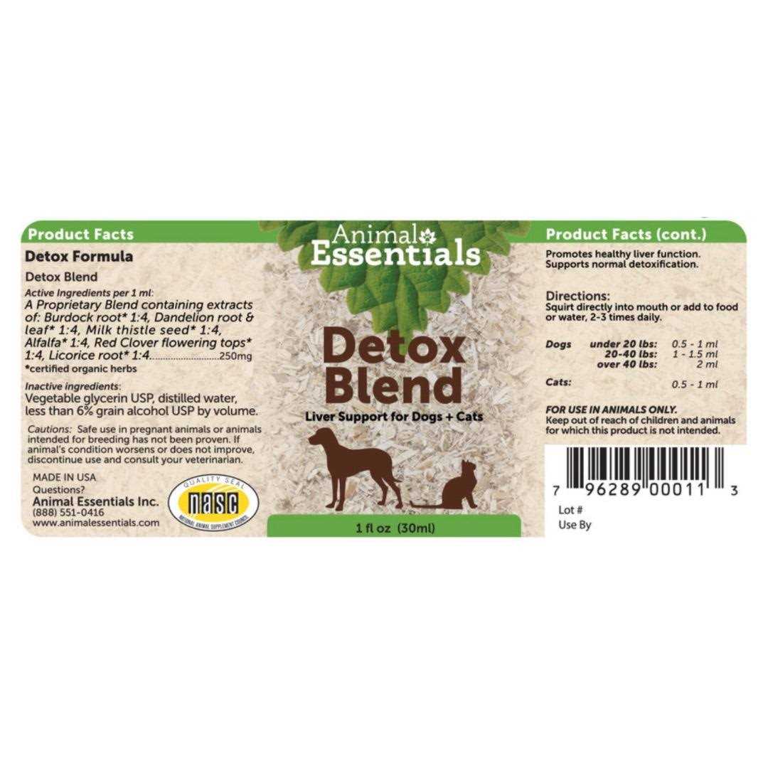 Animal Essentials Detox Blend Liver Support Dog & Cat Supplement - Healthber