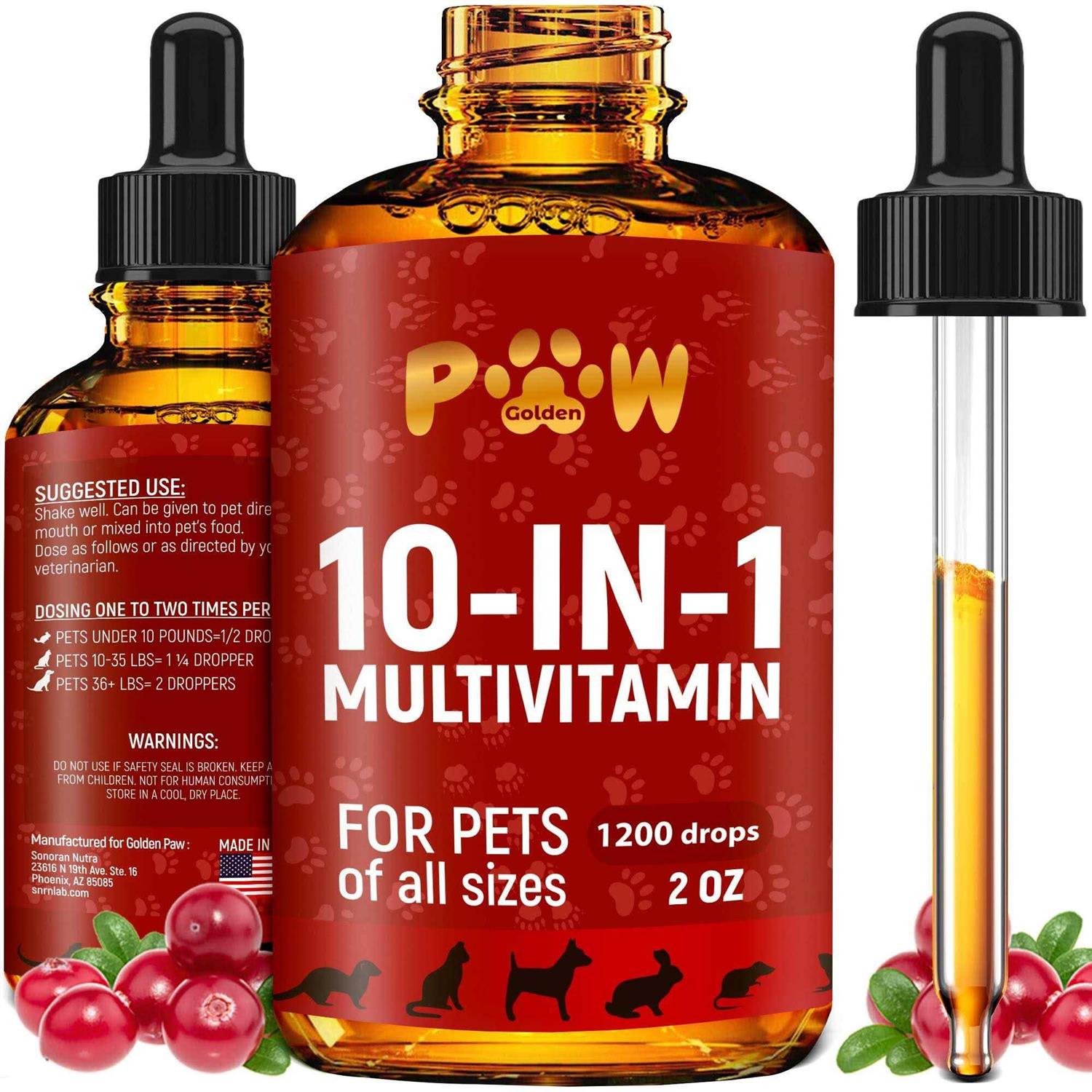 10 In 1 Cat & Dog Multivitamin Hip & Joint Vitamins for Dogs Vitamins c D B1-12 - Healthber