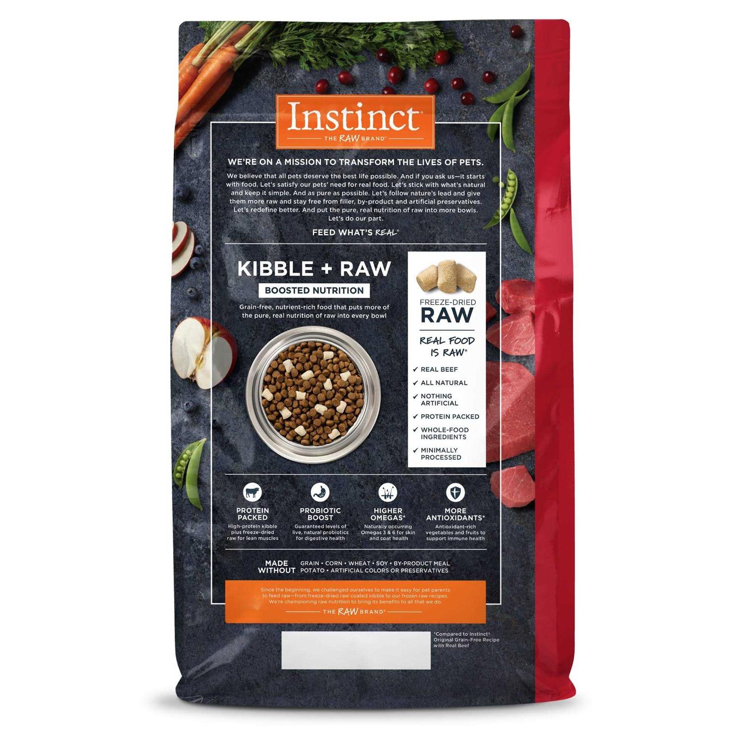 Instinct Raw Boost Grain Free Recipe with Real Beef Natural Dry Dog Food - Healthber