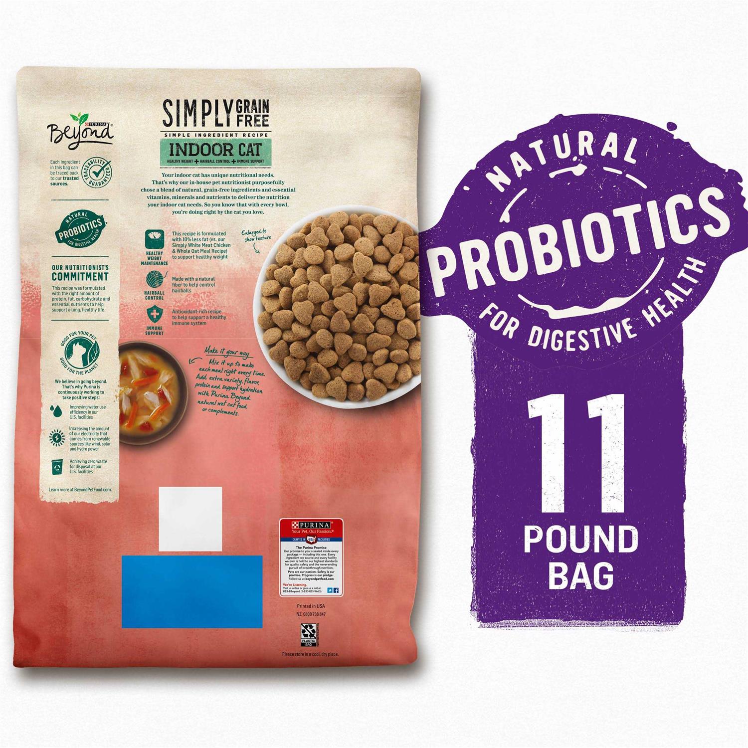 Purina Beyond Grain Free Natural Dry Cat Food Simply Indoor Salmon - Healthber