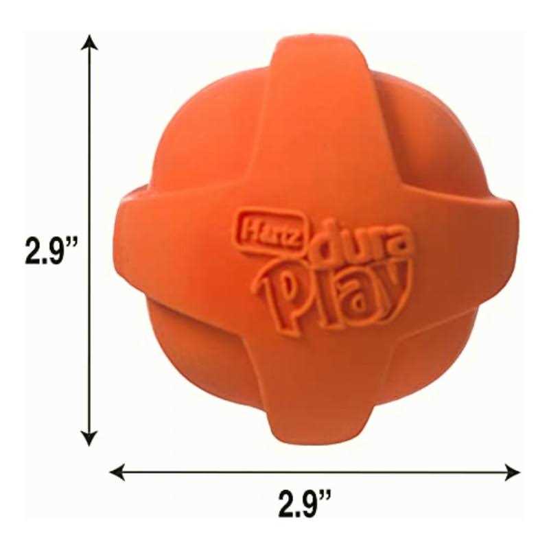 Hartz Dura Play Ball Squeaky Latex Dog Toy - Healthber