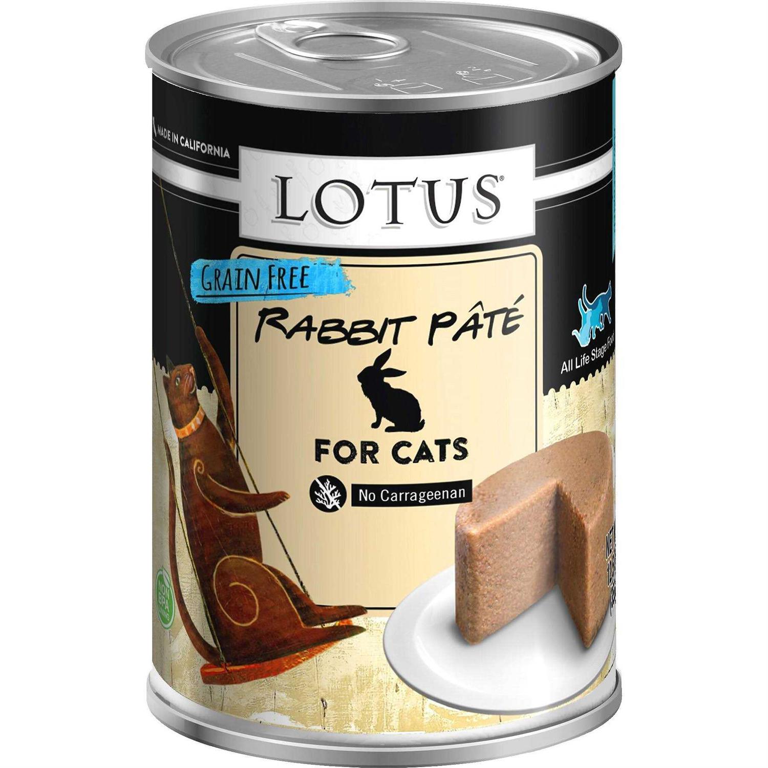 Lotus Grain Free Rabbit Pate Canned Cat Food - Healthber