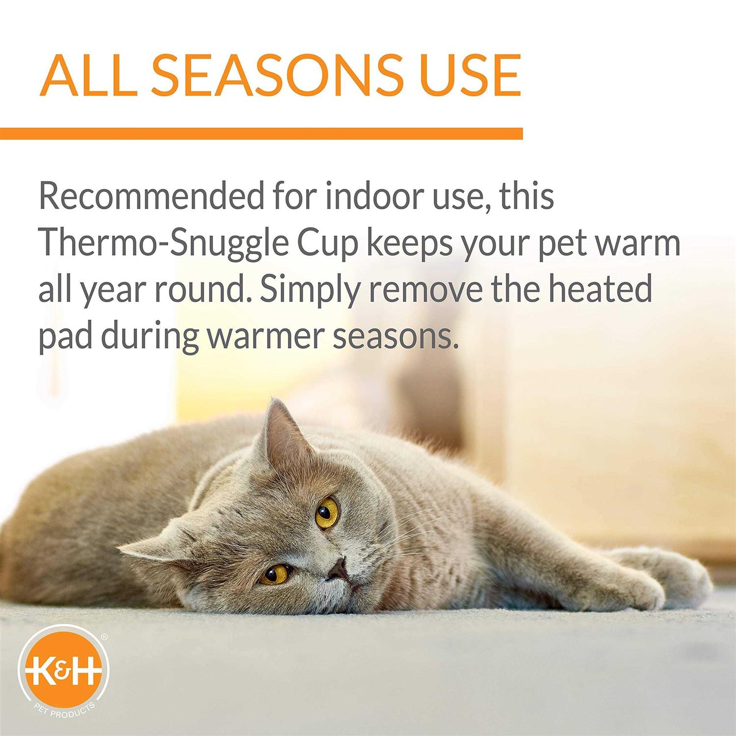 K&H Thermo-Snuggle Cup Pet Bed Bomber - Healthber