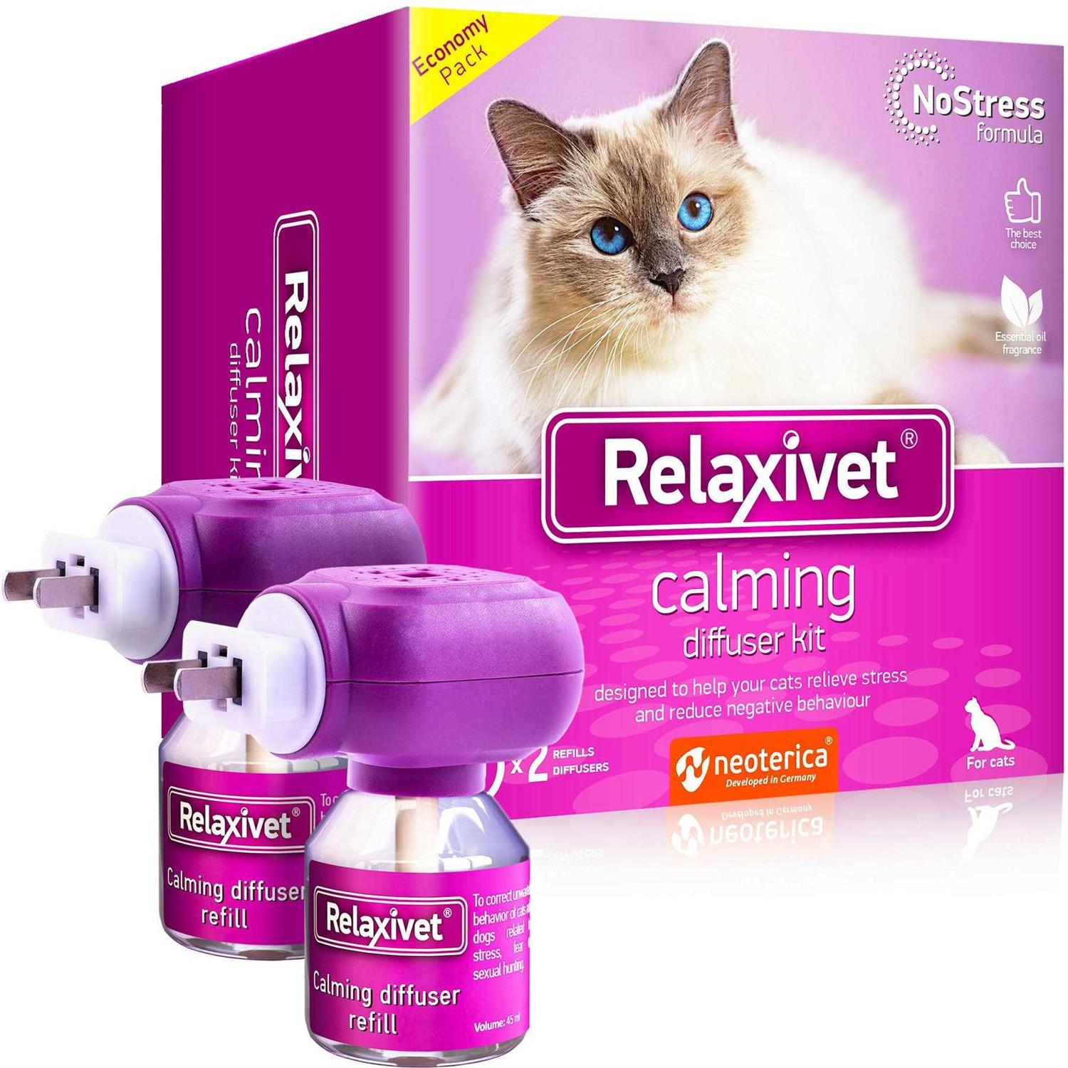 Beloved Pets Cat Calming Diffuser & Pet Anti Anxiety Products Feline Calm Pheromones Plug in & Cats Stress Relief Comfort Helps with Pee - Healthber