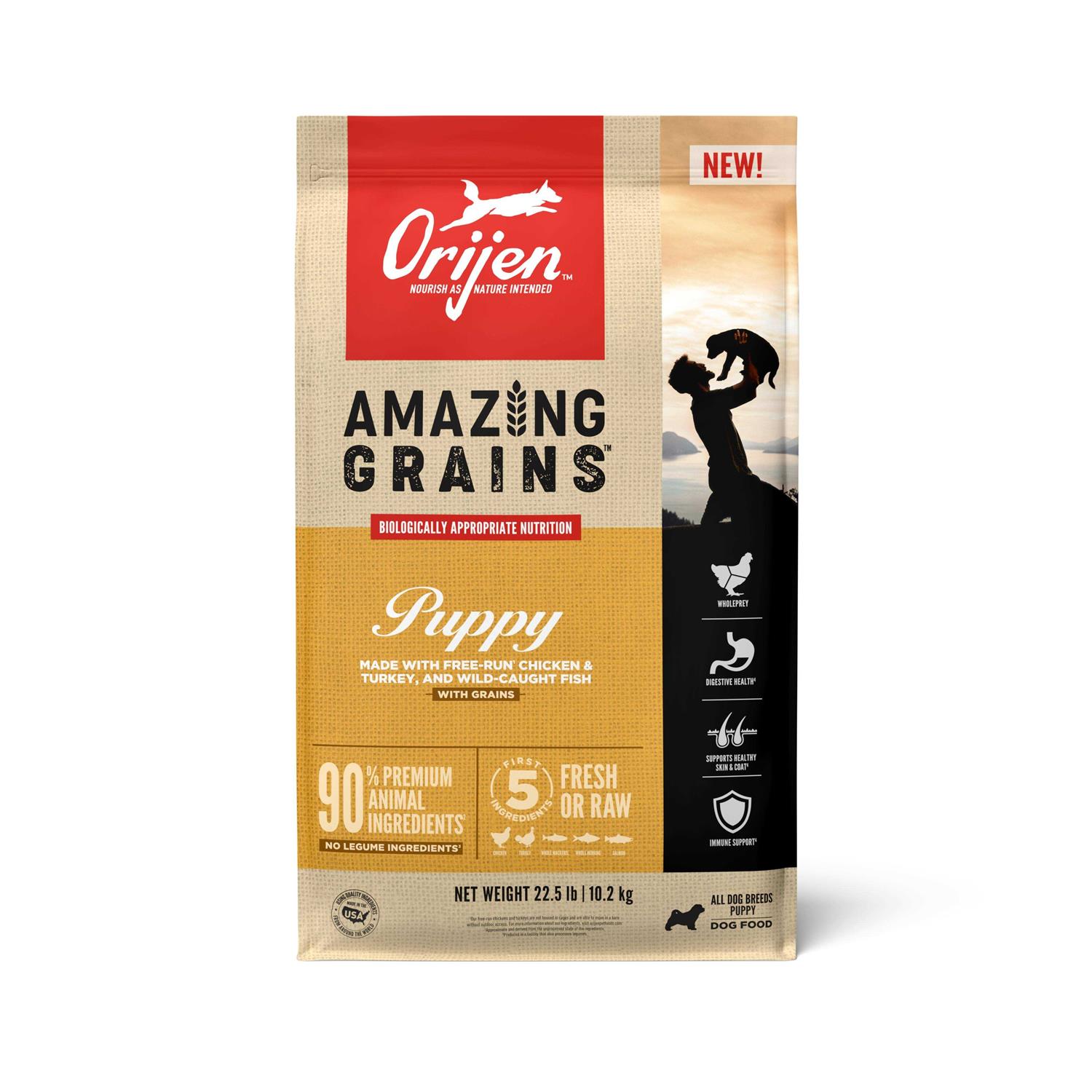Orijen Amazing Grains Puppy Dry Dog Food - Healthber