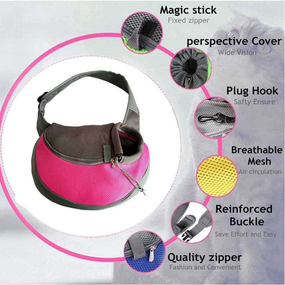 Yudodo Pet Dog Sling Carrier Breathable Mesh Travel Safe Sling Bag Carrier for Dogs Cats - Healthber