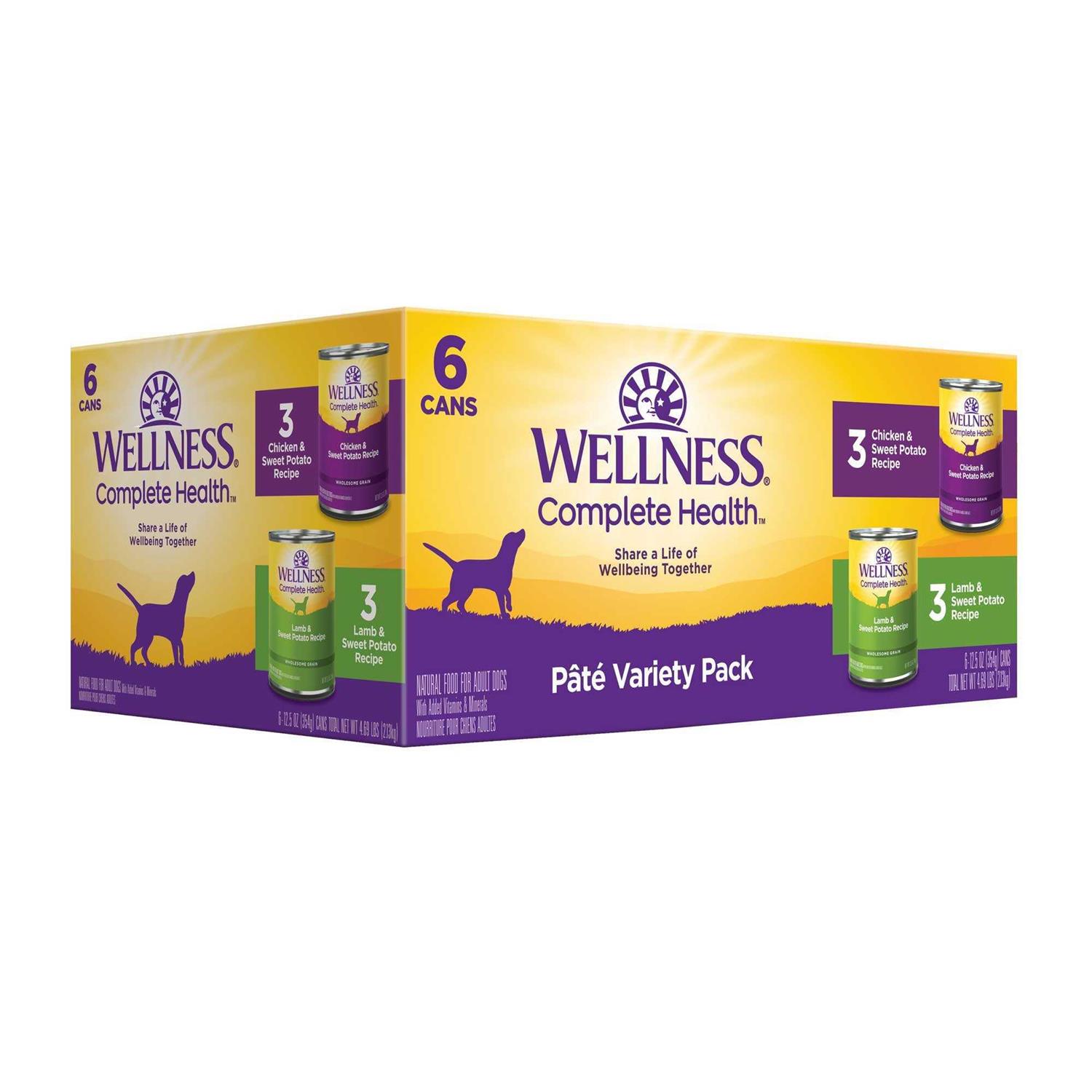 Wellness Complete Health Pate Variety Pack Wet Dog Food - Healthber