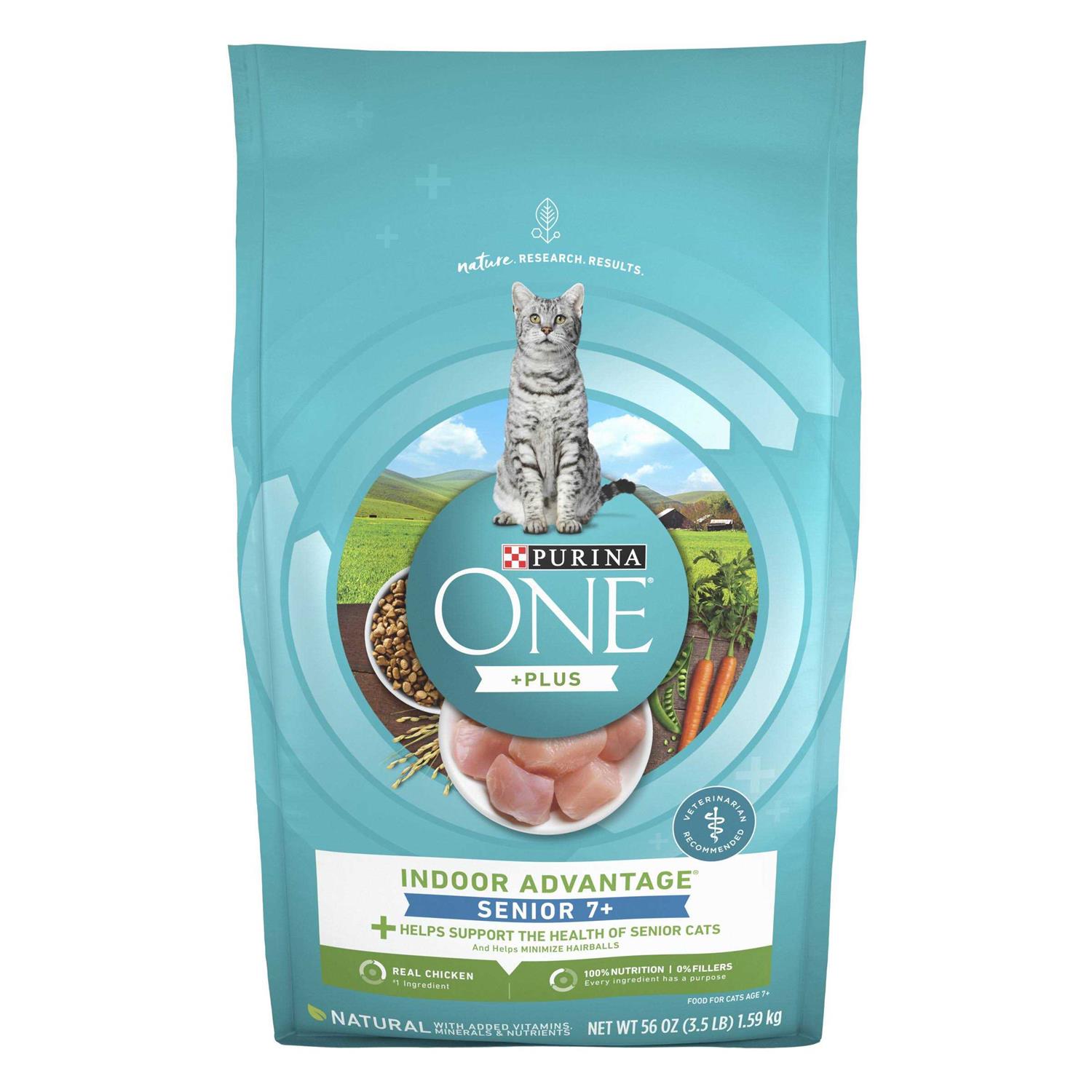 Purina ONE High Protein Natural Senior Dry Cat Food - Healthber