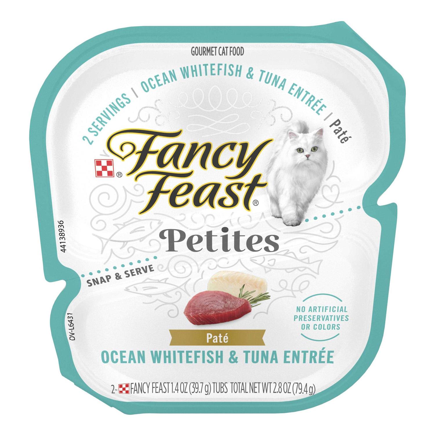 Fancy Feast Petites Ocean Whitefish & Tuna Pate Wet Cat Food - Healthber