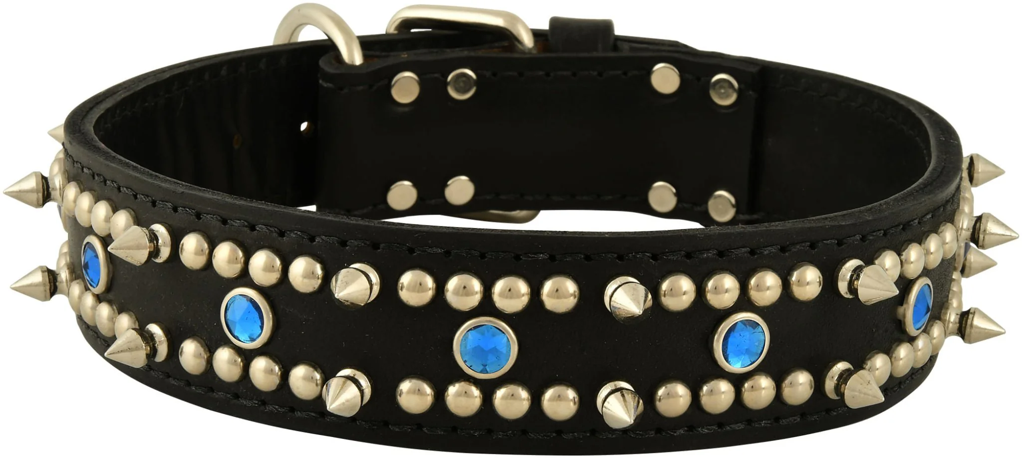 Latigo Protector Spiked, Studded & Jeweled Collar - Healthber