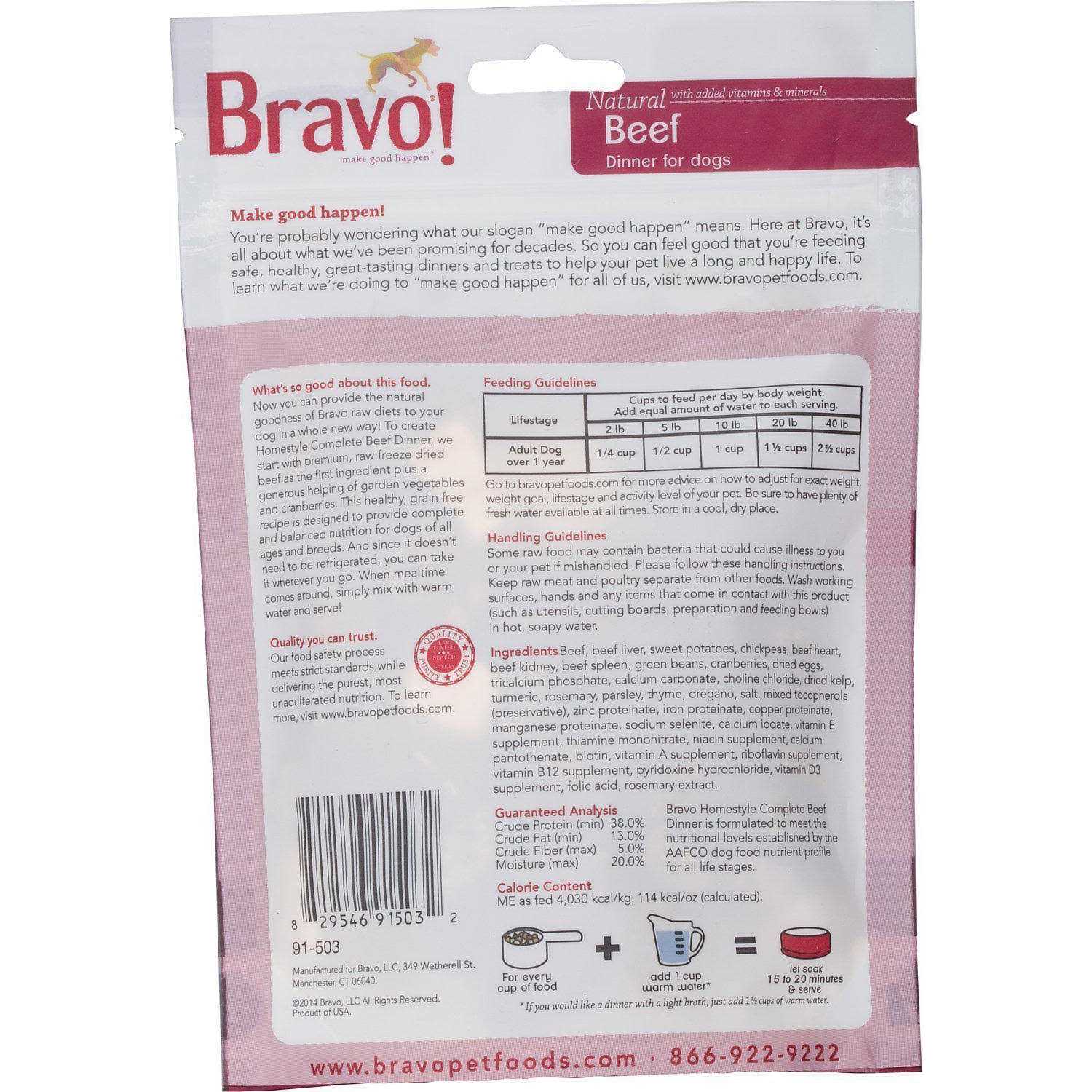 Bravo! Freeze Dried Homestyle Complete Beef Dinner Food - Healthber