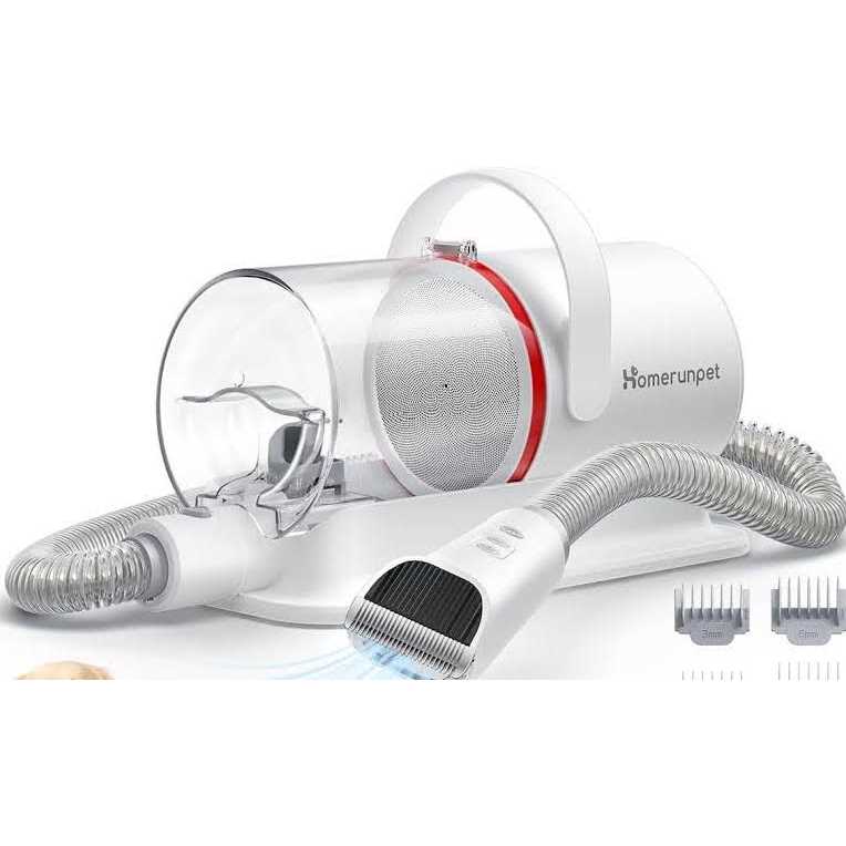 HomeRunPet Ultra Quiet Pet Vacuum Suction 99% Pet Hair 6 Tool Grooming Kit - Healthber