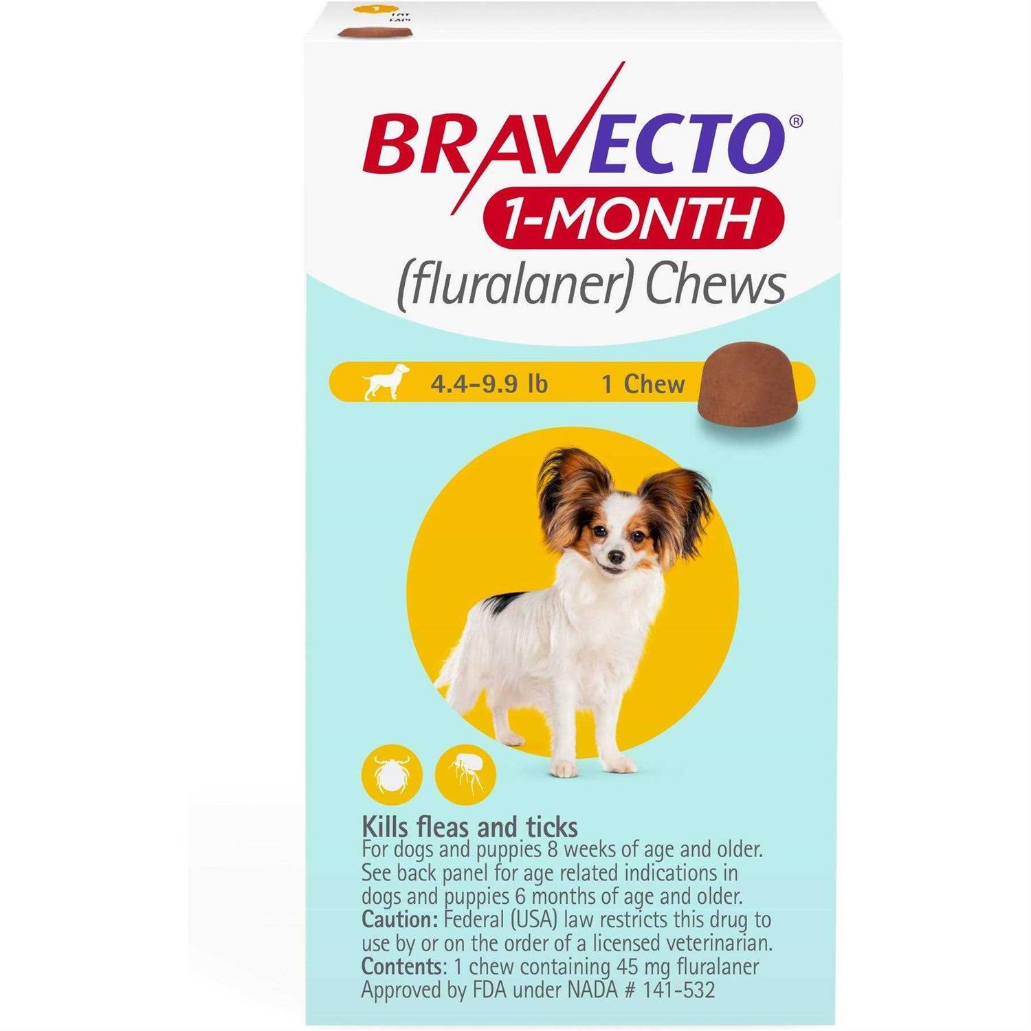Bravecto 1-Month Chews for Dogs 22-44 lbs - Healthber