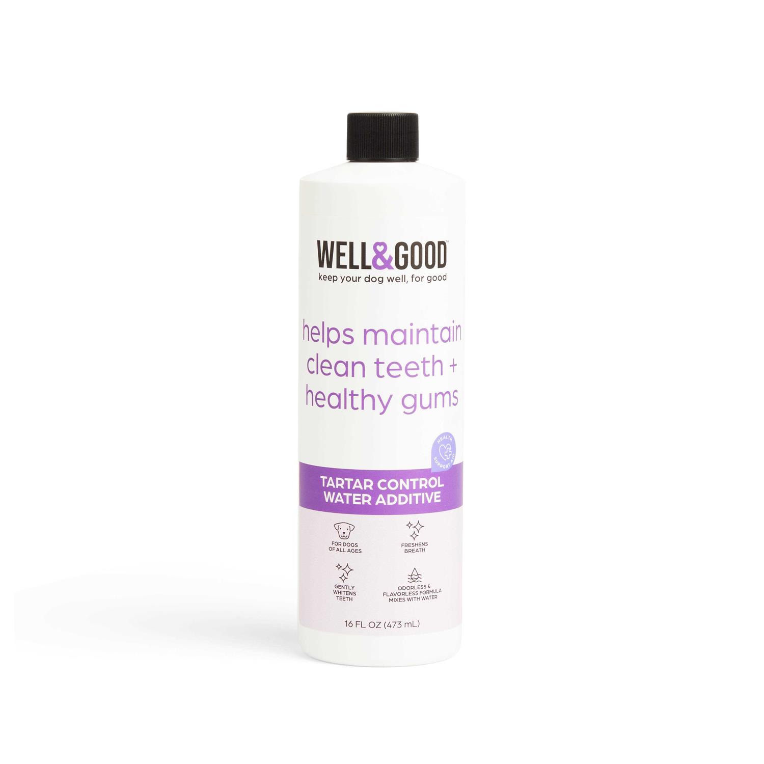 Well & Good Tartar Control Water Additive for Dogs - Healthber