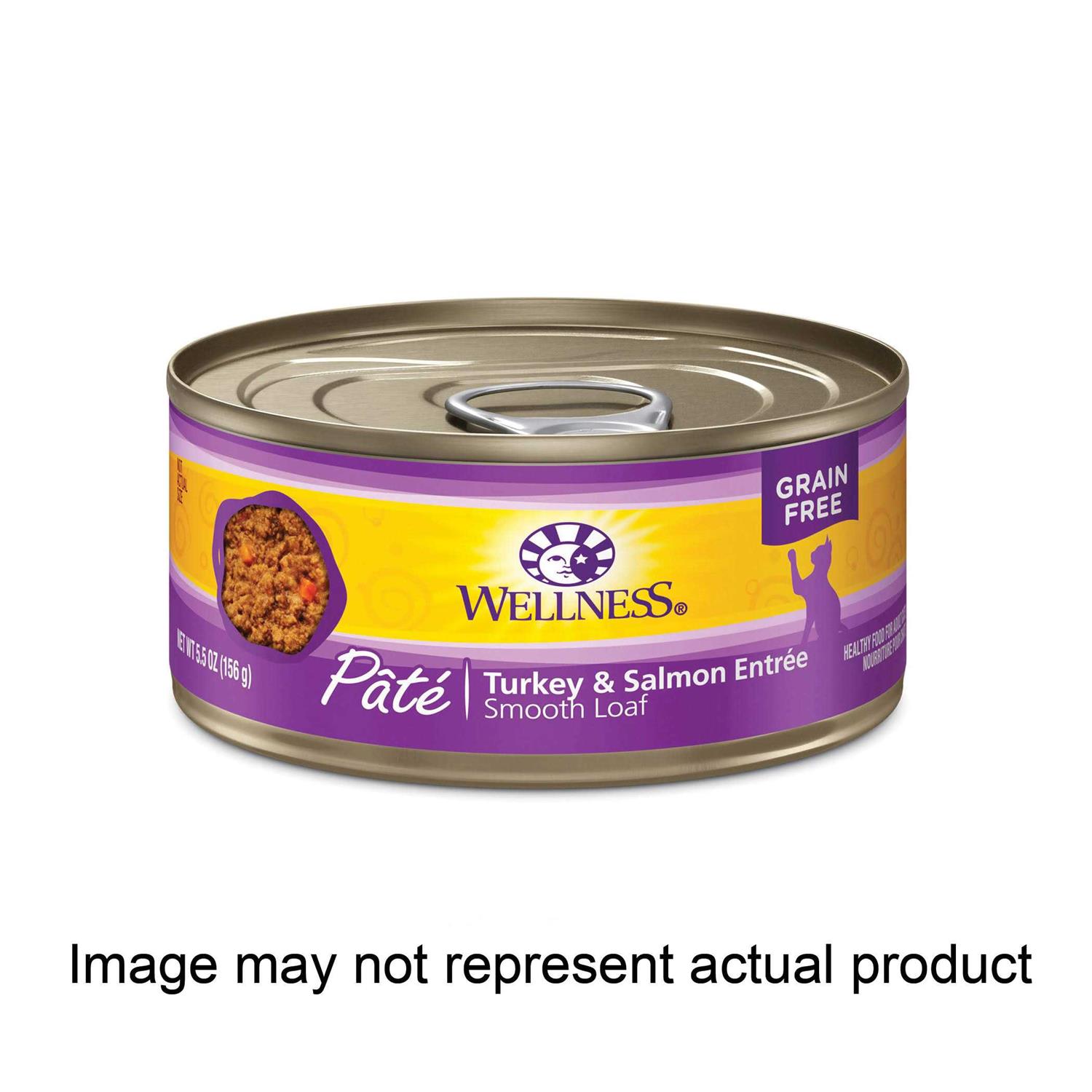 Wellness Complete Health Turkey & Salmon Pate Canned Cat Food 12.5 oz - Healthber
