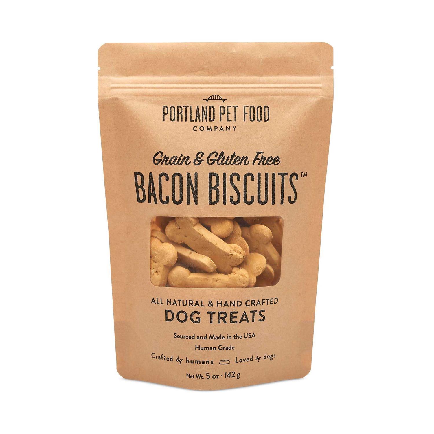 Portland Pet Food Company Bacon Biscuits Grain-Free & Gluten-Free Dog Treats - Healthber