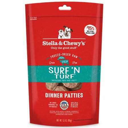 Stella & Chewy’s Dinner Patties Freeze-Dried Dog Food Surf ‘N Turf - Healthber