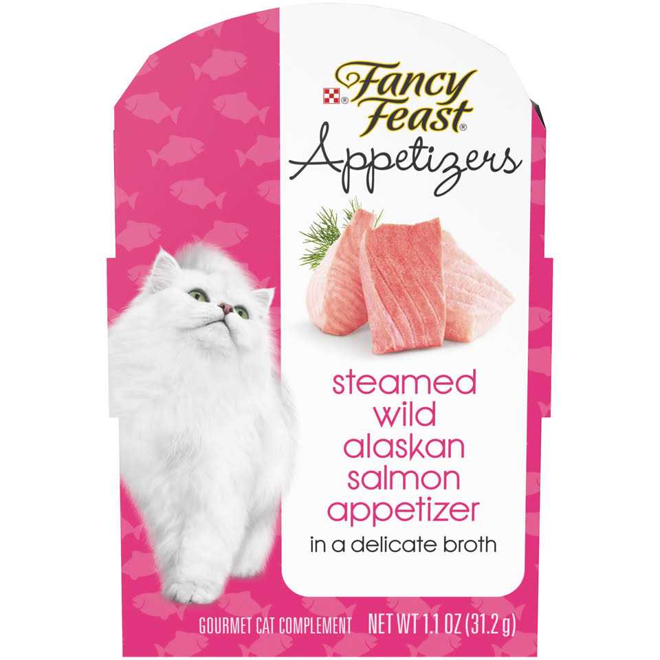 Purina Fancy Feast Appetizers Lickable Grain Free Wet Cat Food Topper Wild Alaskan Salmon Appetizer - Healthber