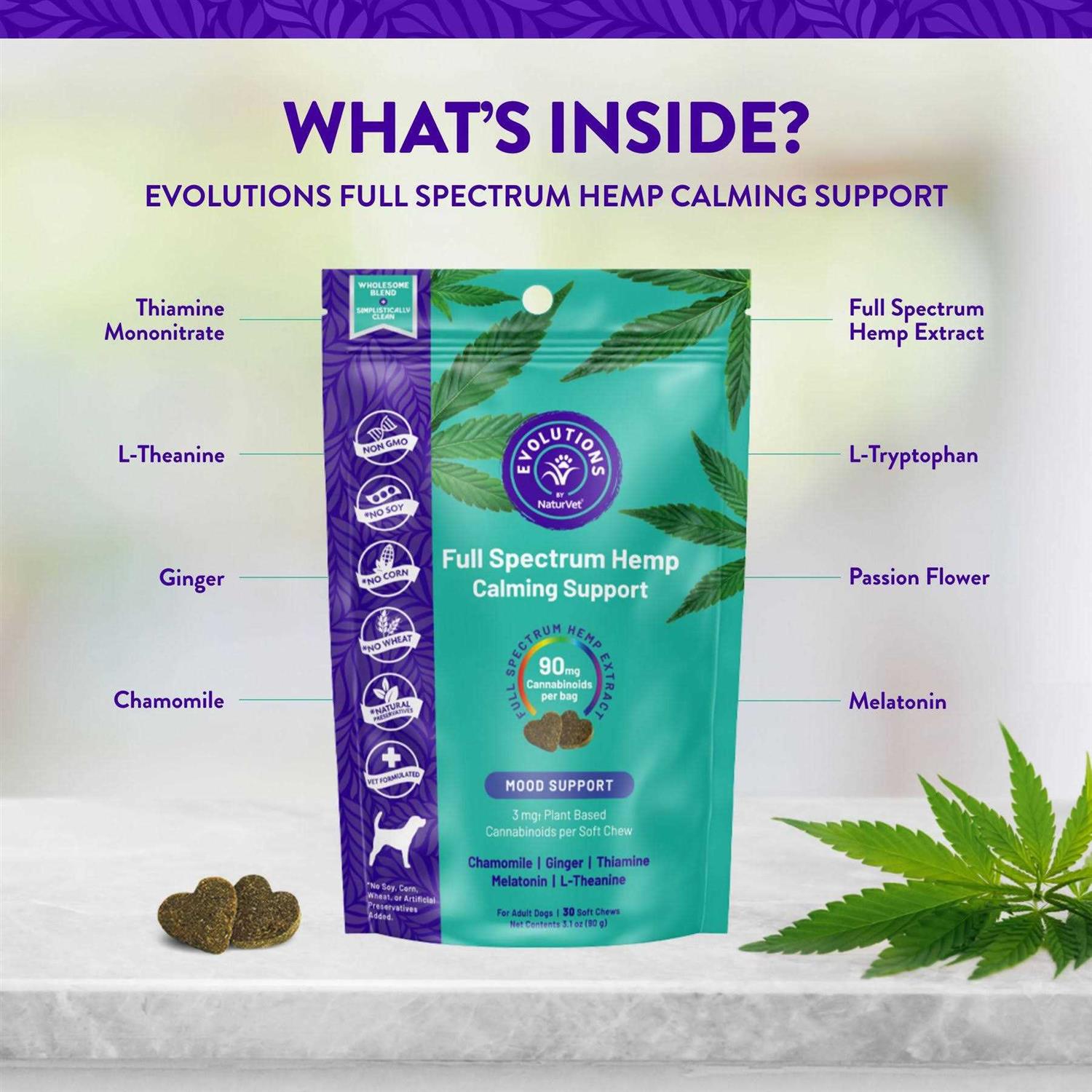 NaturVet Evolutions Full Spectrum Soft Chew Supplement for adult Dogs - Healthber