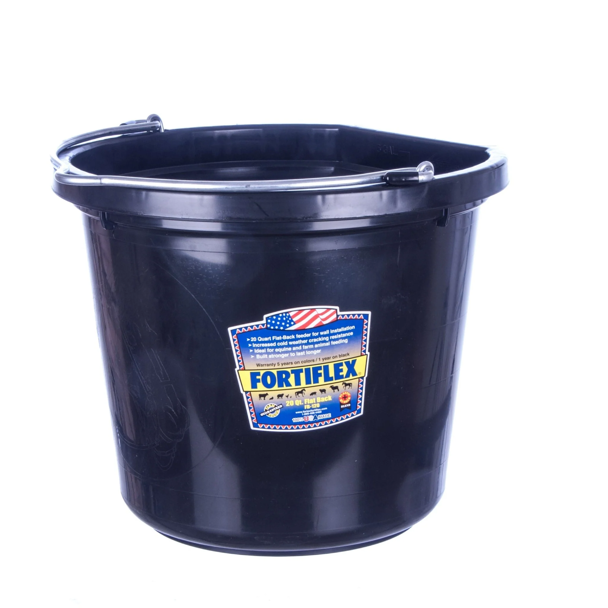 Fortiflex Flatback Buckets, Black - Healthber