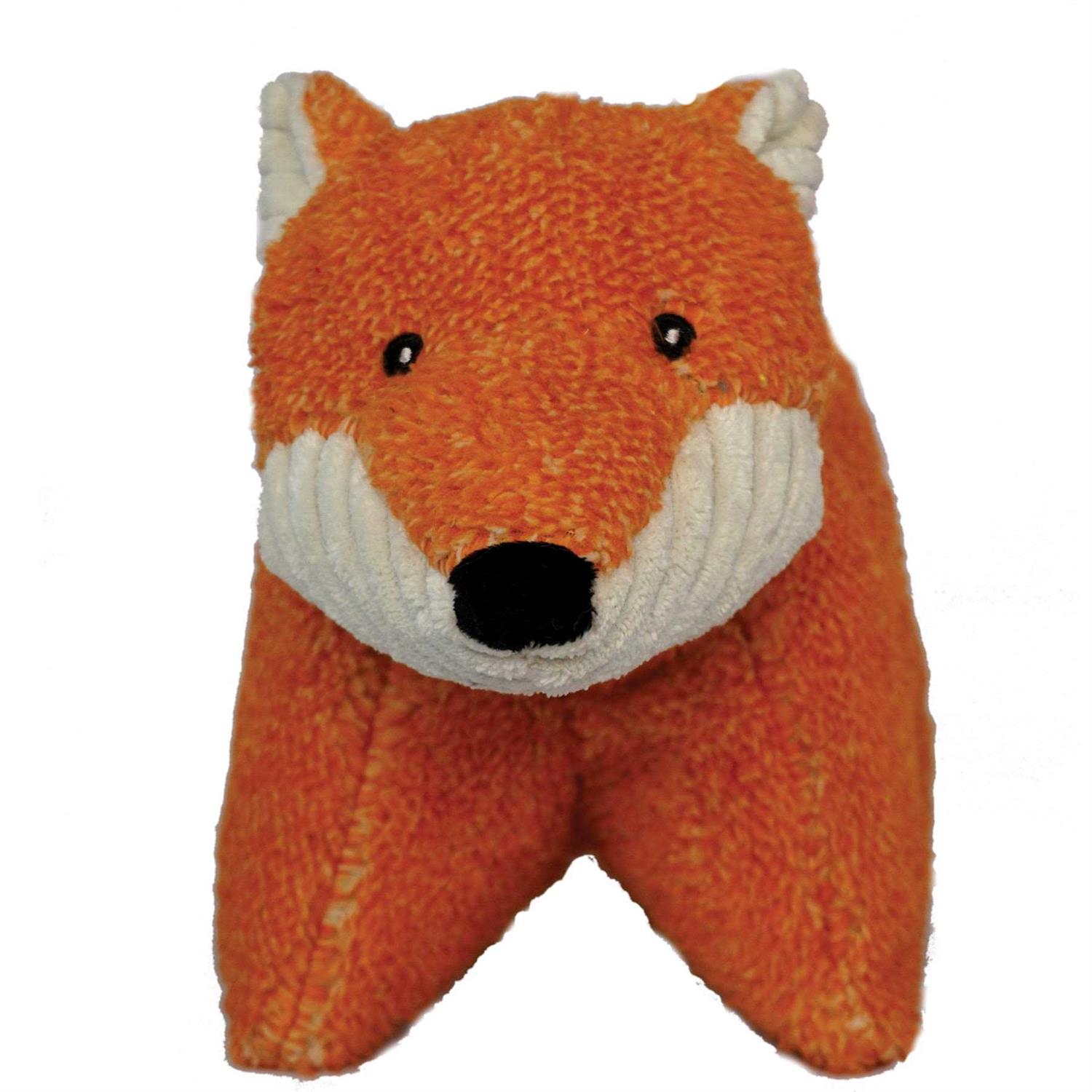 HuggleHounds Squooshie Fox Plush Dog Toy - Healthber
