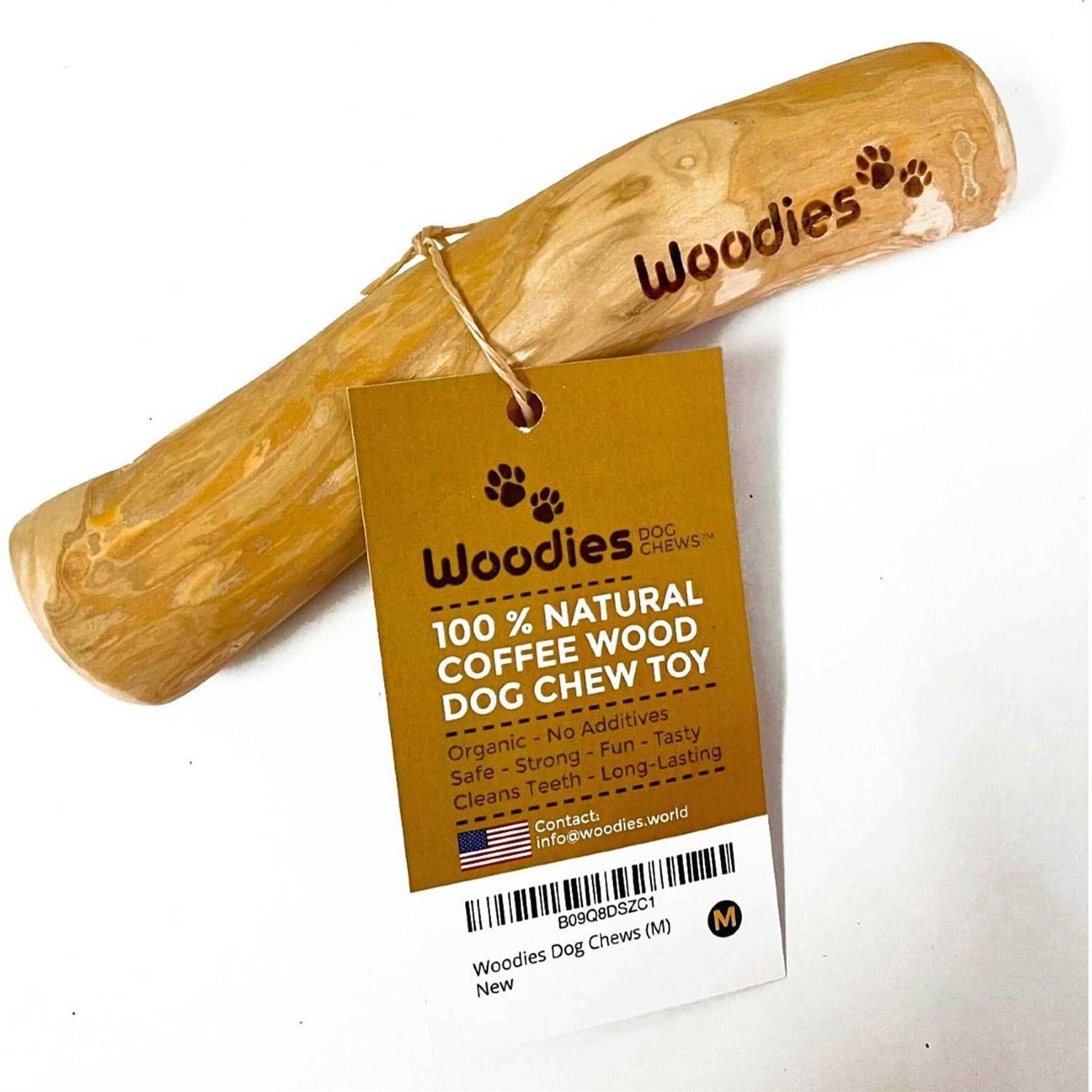 Woodies Dog Chew Toys All-Natural Coffee Wood Strong - Healthber