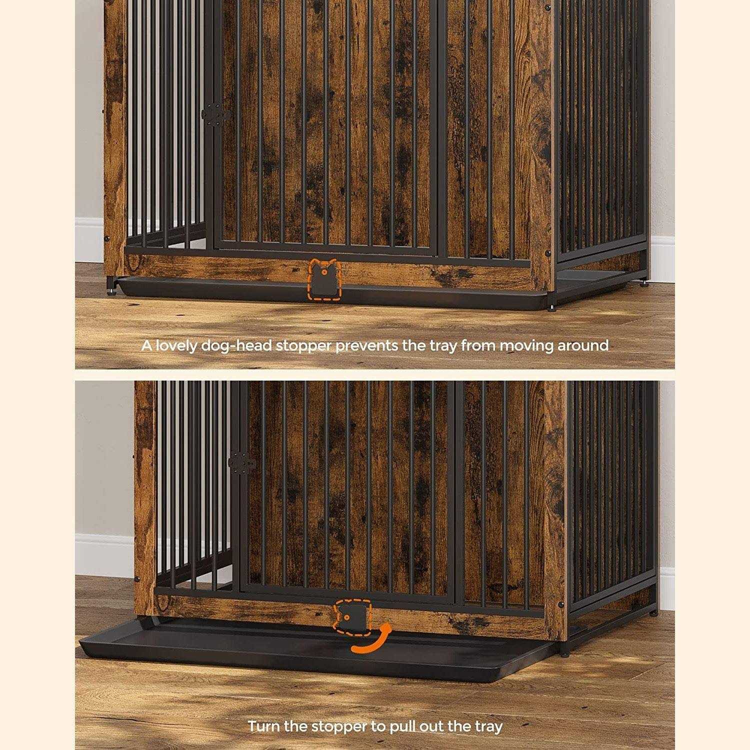 Feandrea Dog Crate Furniture Dog Kennel for Medium Dogs up to 70 lb - Healthber