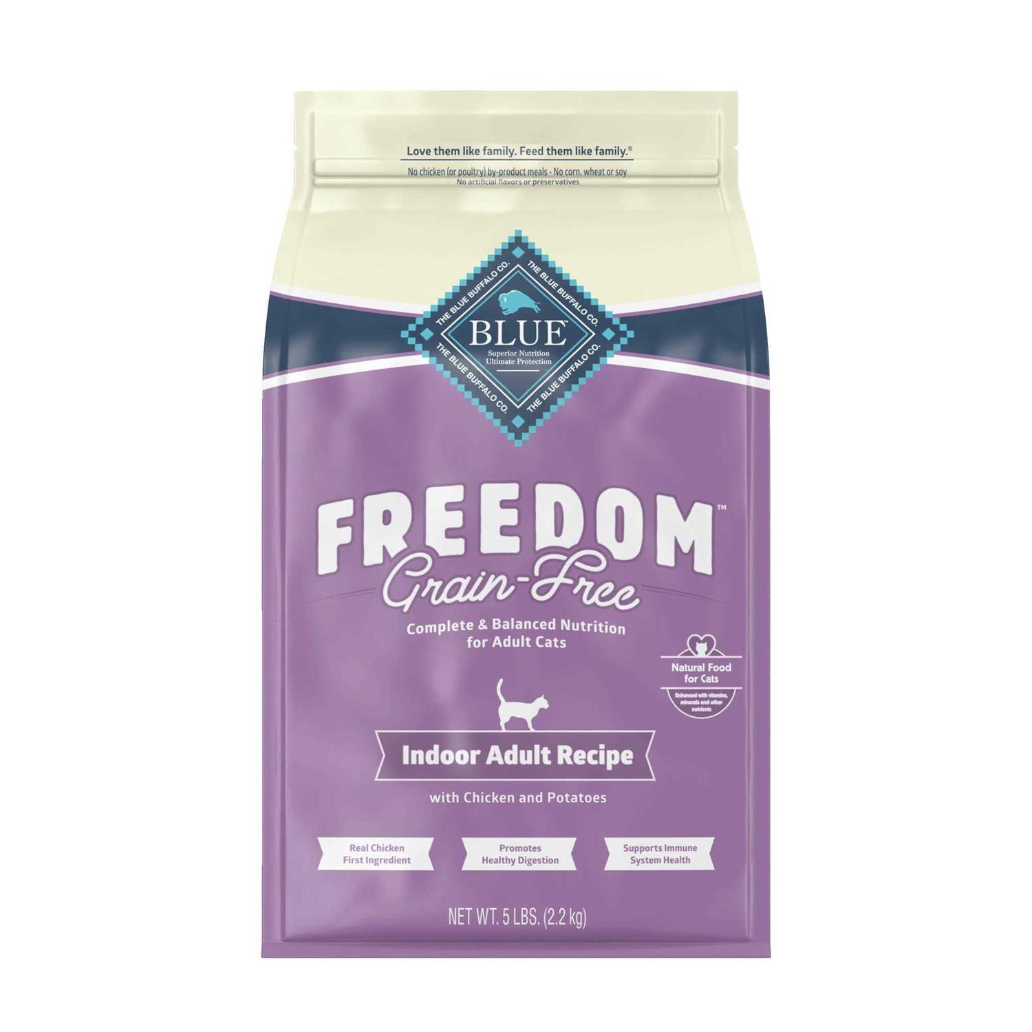 BLUE Freedom Grain-Free Indoor Adult Dry Cat Food - Healthber