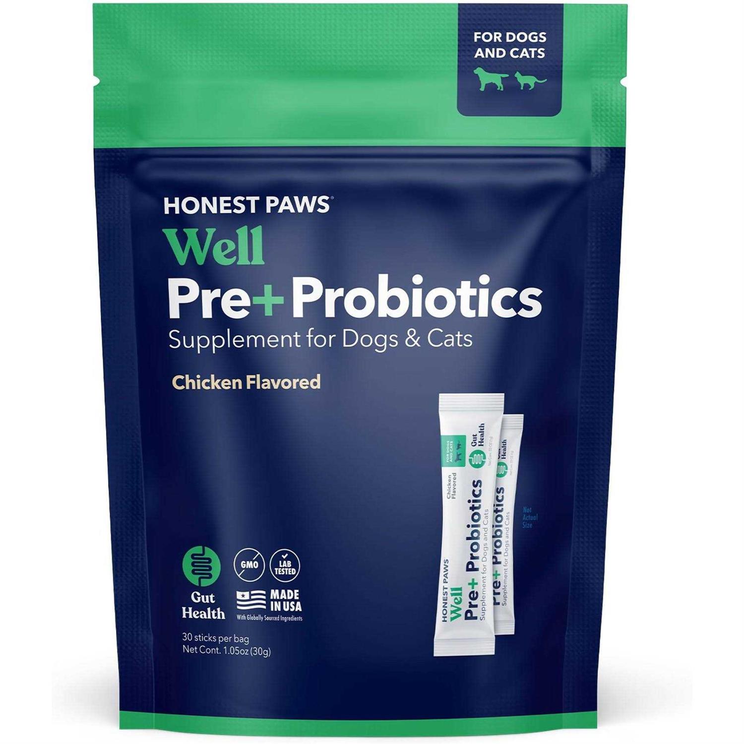 Honest Paws Probiotics for Dogs Made in USA Dog Probiotic Powder with Prebiotic for Healthy Gut, Digestive and Immune Support - Healthber