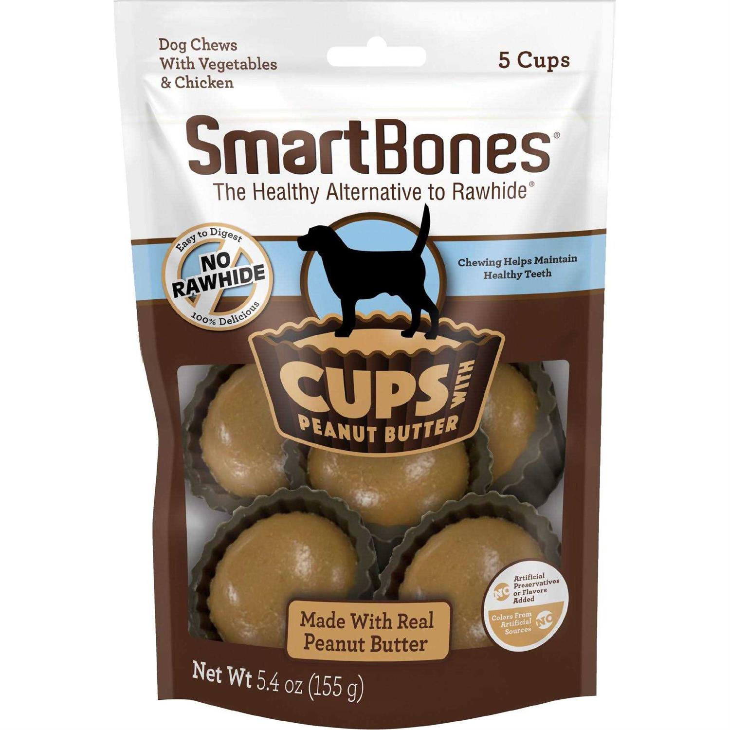 SmartBones Peanut Butter Cups Dog Chews - Healthber