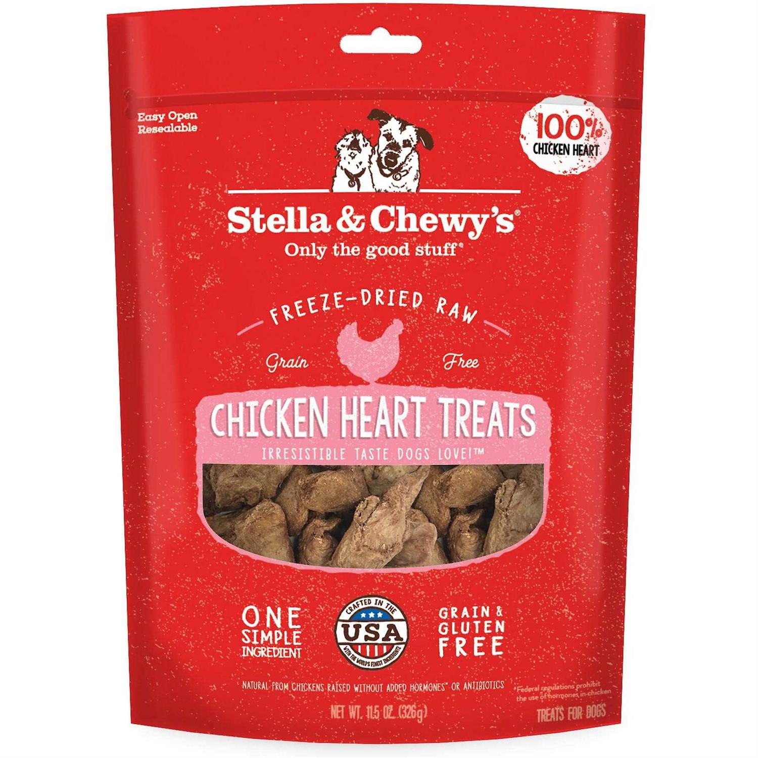 Stella & Chewy’s Chicken Hearts Freeze-Dried Dog Treats - Healthber