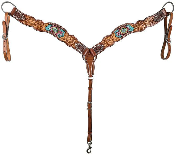 Rafter T Beaded Inlay Breast Collar - Healthber