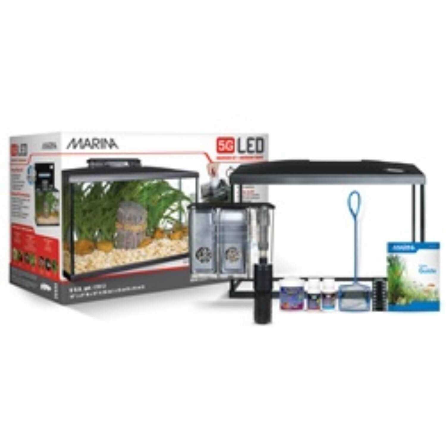 Marina 5G LED Glass Aquarium Kit - Healthber
