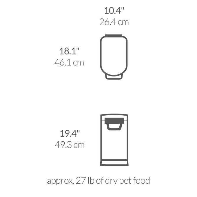 simplehuman Medium Stainless Steel Pet Food Storage Can - Healthber