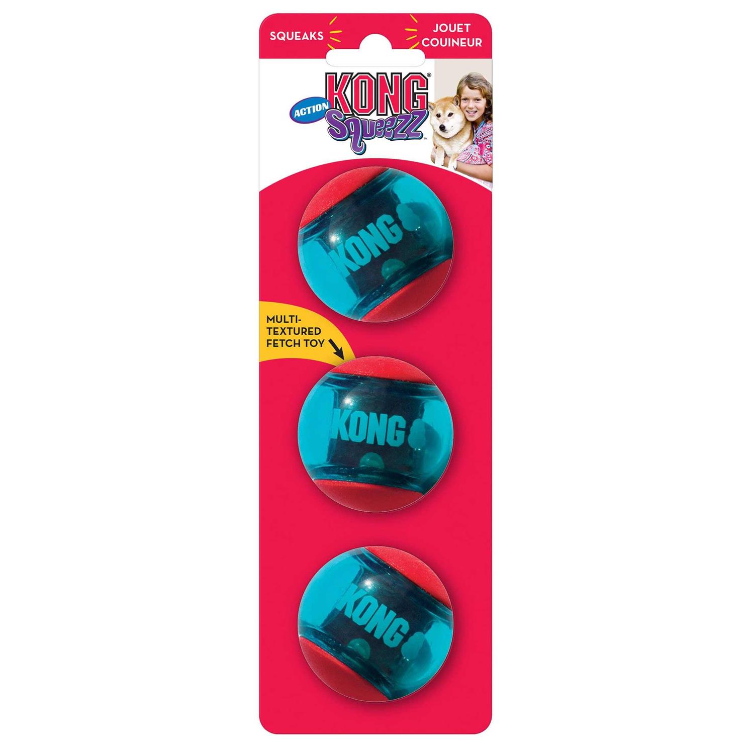 Kong Squeezz Action Ball Dog Toy - Healthber