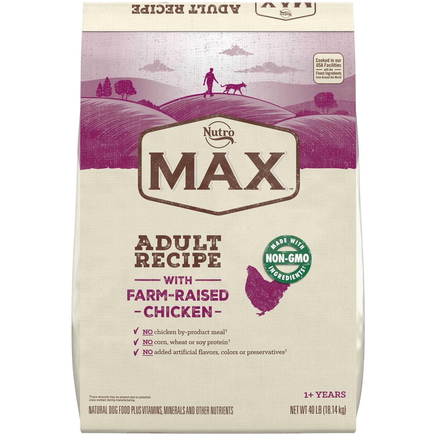 Nutro Max Adult Recipe Dry Dog Food with Farm-Raised Chicken - Healthber