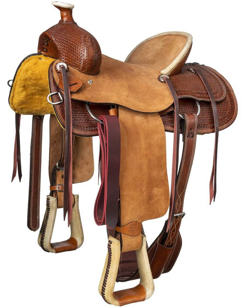 Silver Royal Bodie Hard Seat Ranch Saddle - Healthber