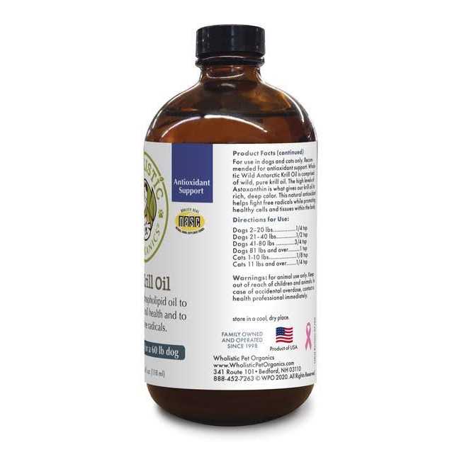 Wholistic Pet Organics Krill Oil Capsules Dog & Cat Supplement - Healthber