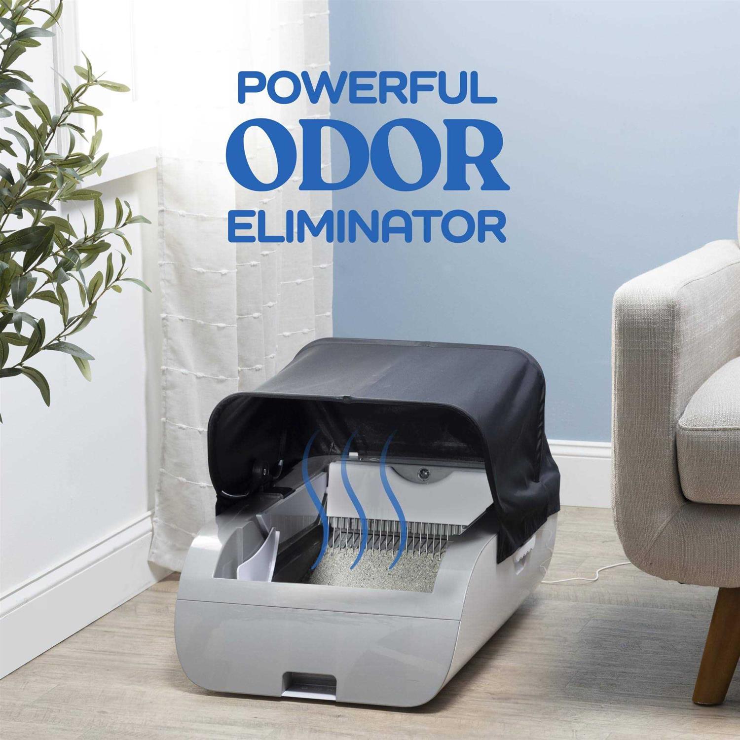 Smart Automatic Cat Litter Box Self Cleaning Cat Litter Box with Built in Odor Eliminator -Works with Clumping Cat Litter - Healthber
