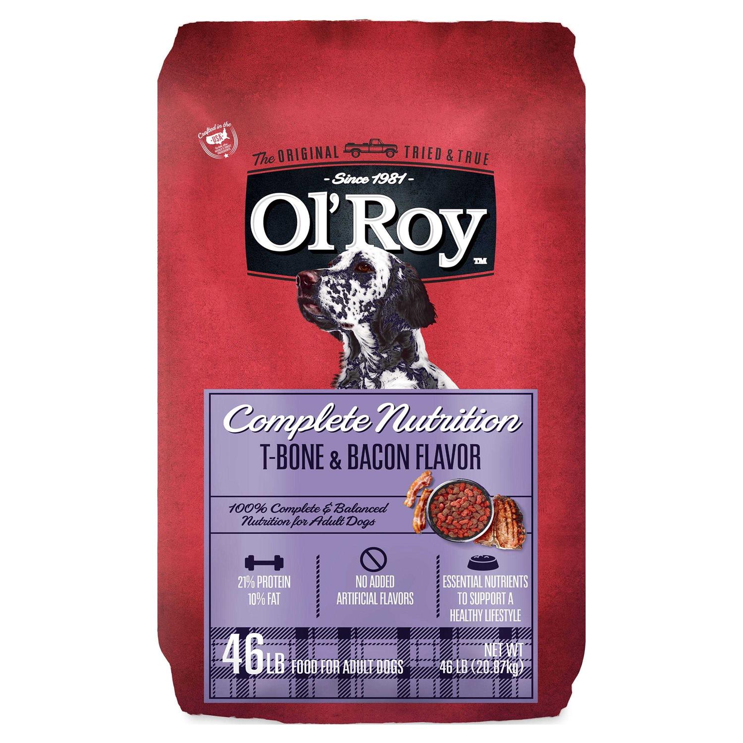 Ol Roy Complete Nutrition T-Bone & Bacon Flavor Dry Dog Food - Healthber