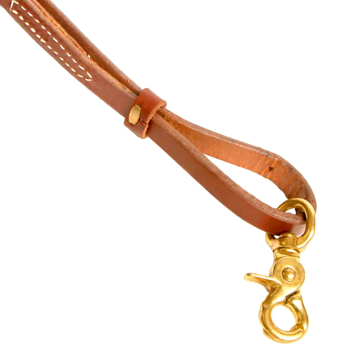 Poplar Head Premium Oiled Harness Leather Adjustable Roping Rein - Healthber