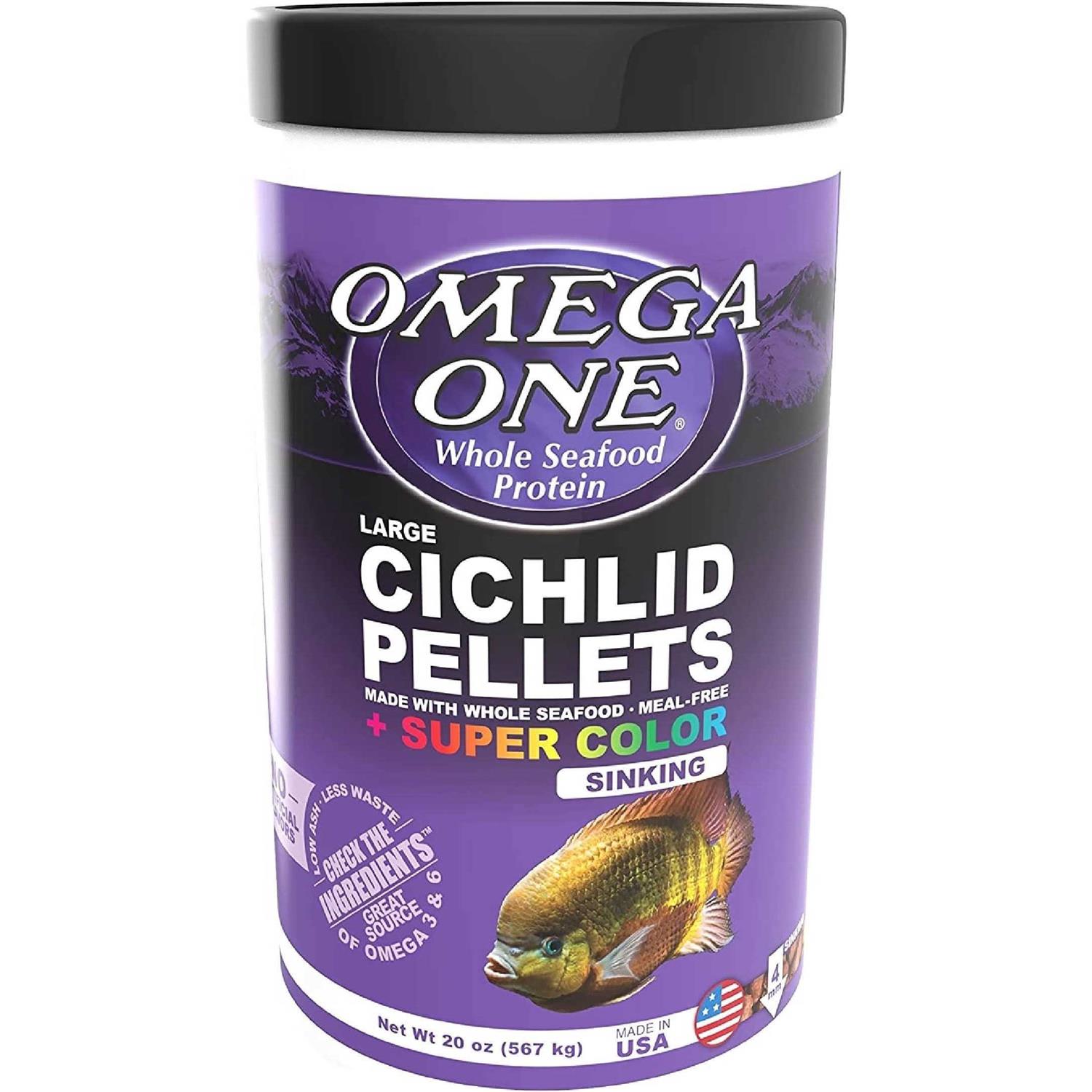Omega One Super Color Large Sinking Cichlid Pellets - Healthber