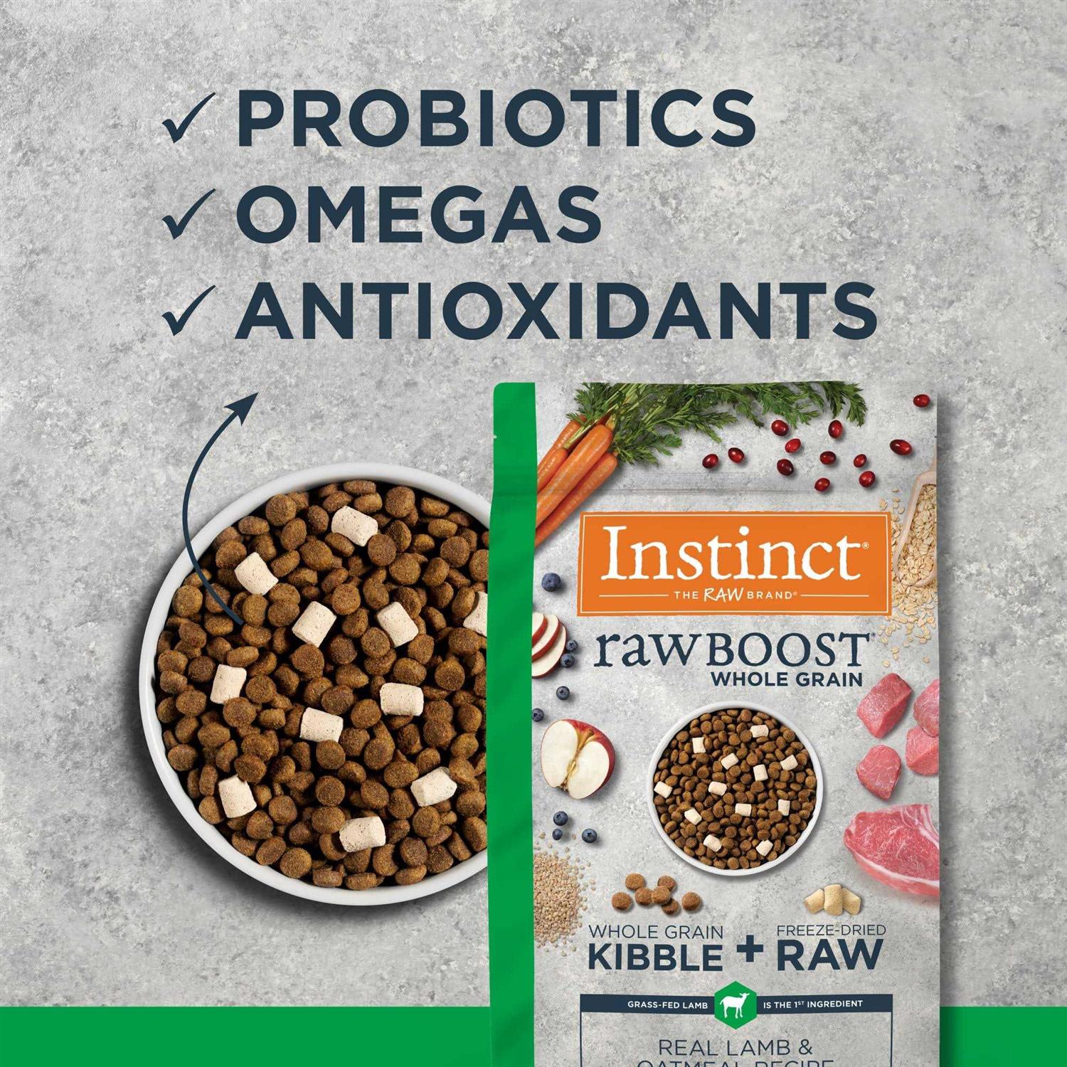 Instinct Raw Boost Whole Grain Real Lamb & Oatmeal Dry Dog Food - Healthber