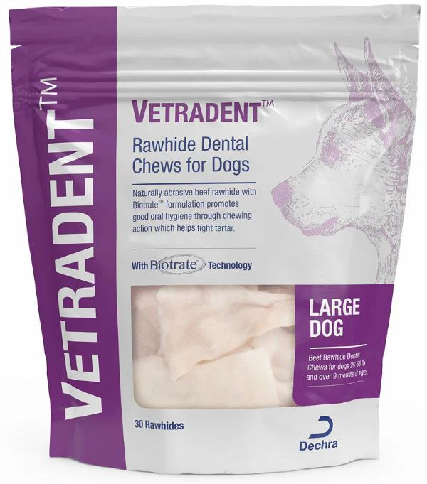Vetradent Beef Rawhide Dental Chews for Dogs - Healthber
