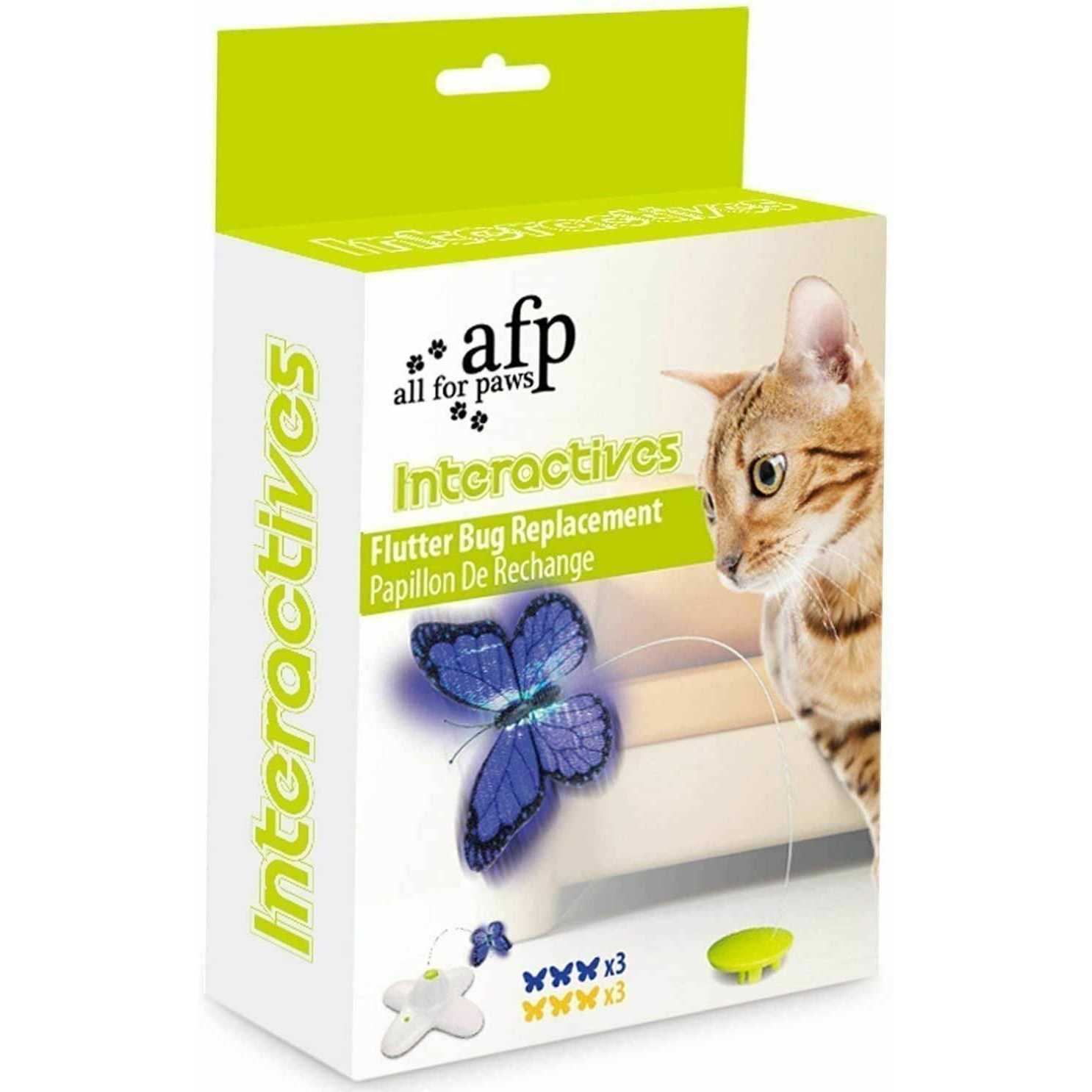 All for Paws Interactive Cat Butterfly Flutter Replacements Cat Fun Playing Toy - Healthber