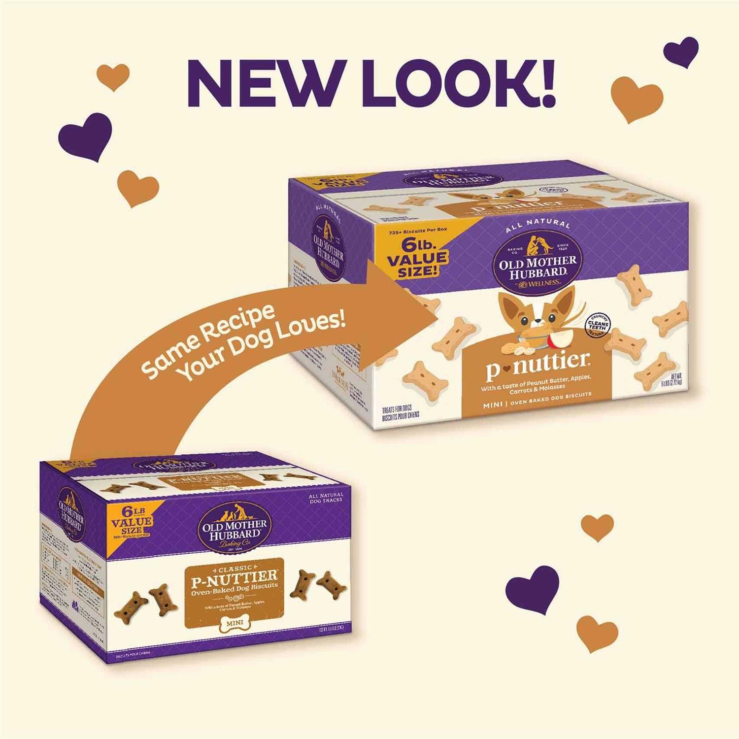 Old Mother Hubbard Classic P-Nuttier Biscuits Baked Dog Treats Mini - Healthber