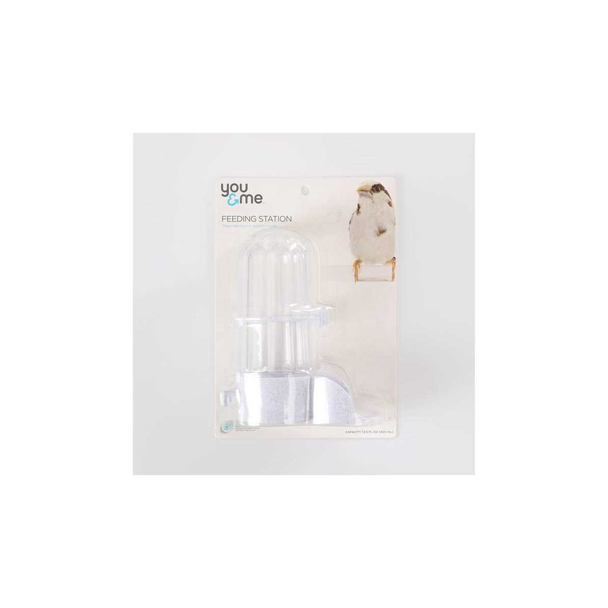 You & Me Jumbo Fountain White Bird Feeder - Healthber