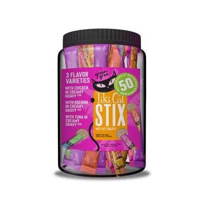 Tiki Cat Stix Variety Mega Jar Lickable Cat Treats, 50 count - Healthber