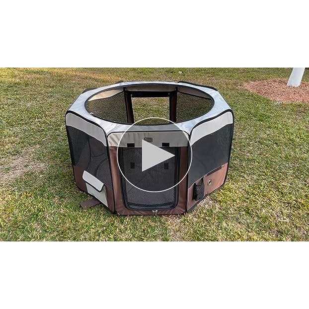 DONORO Dog Playpen Portable Pet Play Pens for Small - Healthber