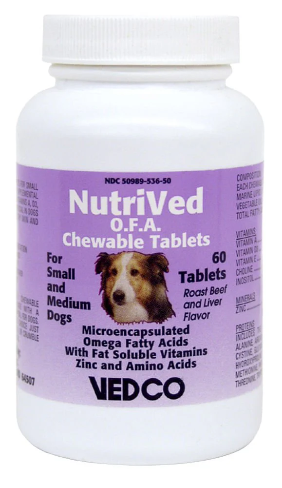 NutriVed O.F.A. for Small and Medium Dogs, 60 ct - Healthber